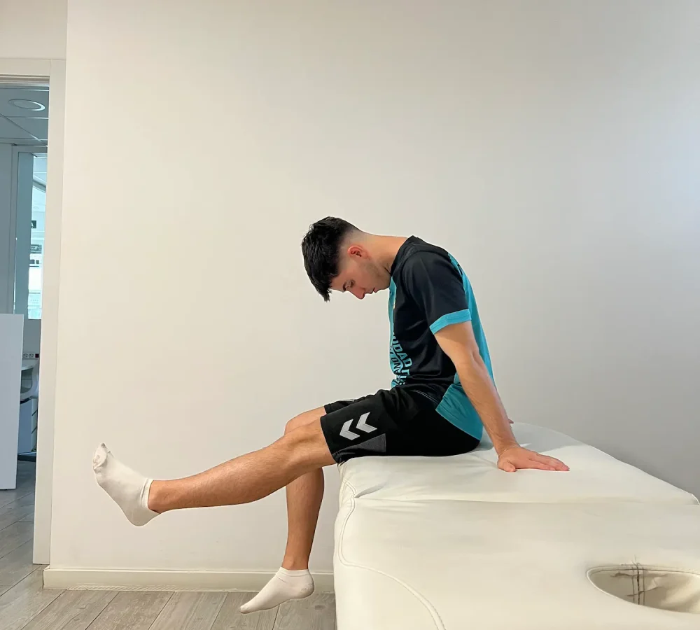 deportista en clínica fisioterapia